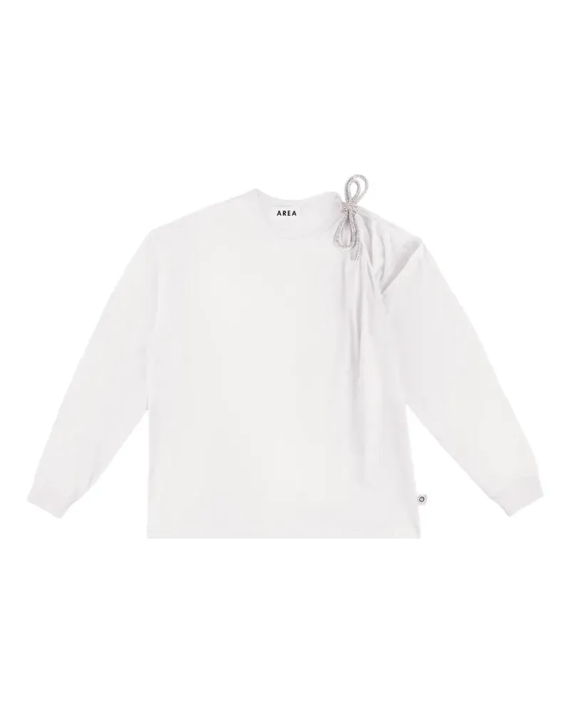 Area crystal-knot cut-out T-shirt - Weiß Weiß