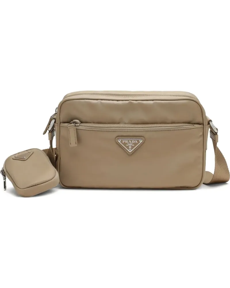 Prada Schultertasche aus Re-Nylon - Nude Nude
