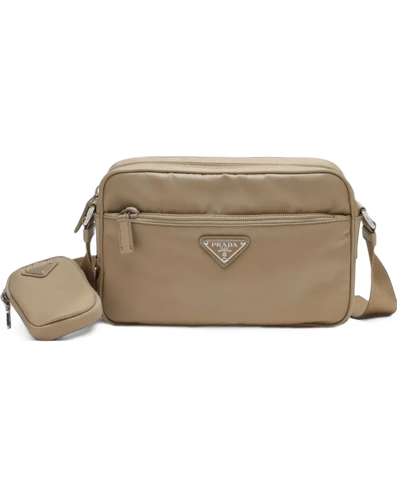 Prada Schultertasche aus Re-Nylon - Nude Nude