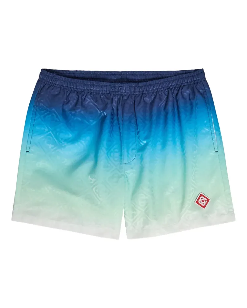 Casablanca Paris monogram-print ombré-effect swim shorts - Blau Blau