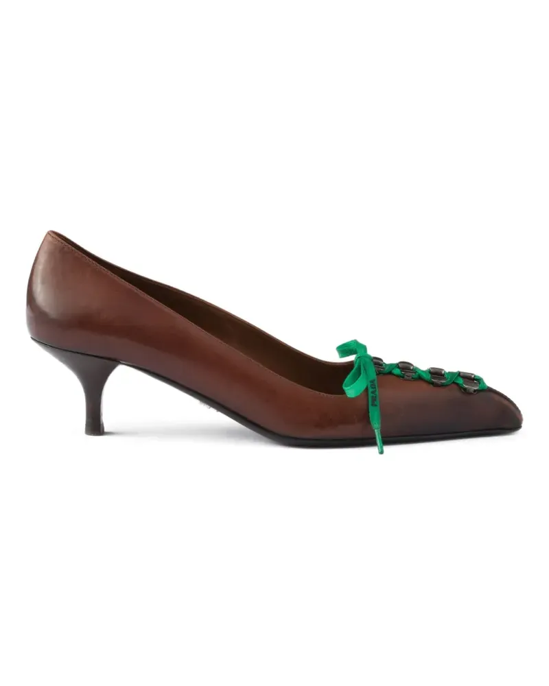 Prada Pumps aus Leder - Braun Braun