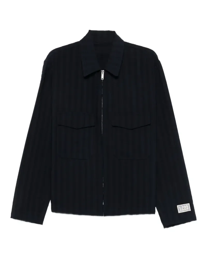 LC23 ribbed zip-up jacket - Blau Blau