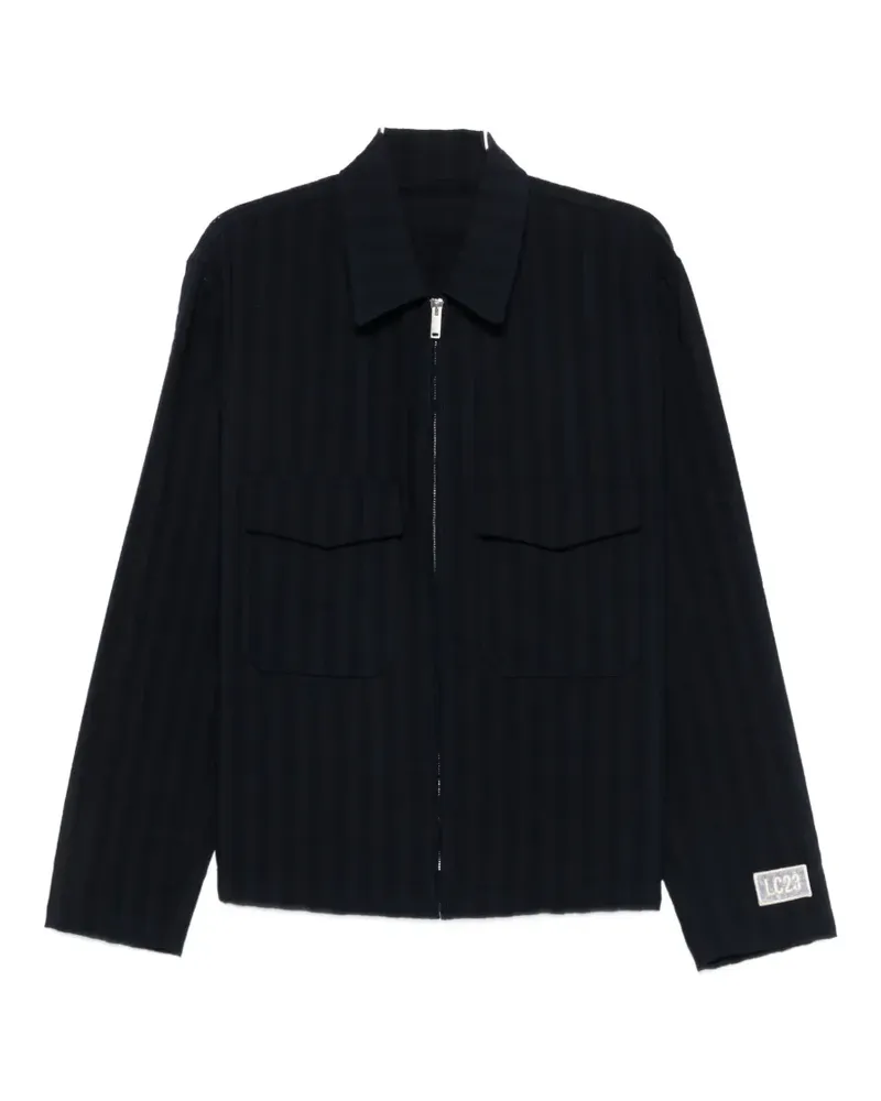 LC23 ribbed zip-up jacket - Blau Blau