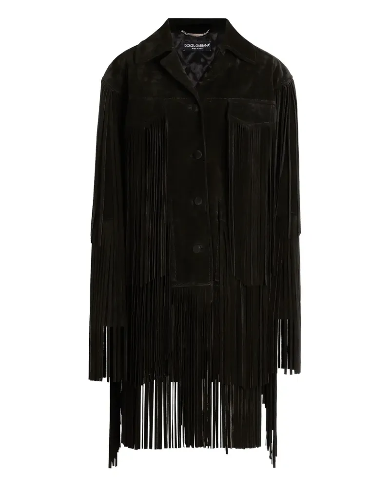 Dolce & Gabbana Mantel mit Falten - Schwarz Schwarz