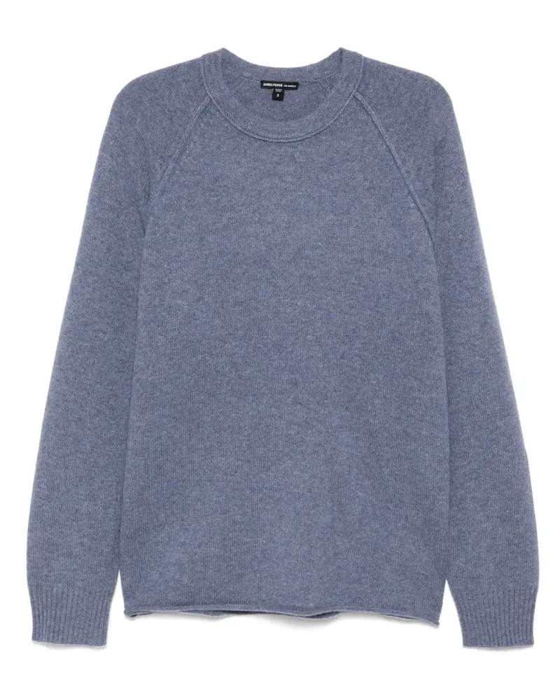 James Perse Pullover aus recyceltem Kaschmir mit Raglanärmeln - Blau Blau