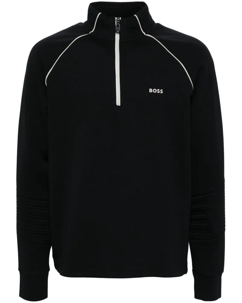 HUGO BOSS Sweatshirt mit Reißverschluss - Schwarz Schwarz