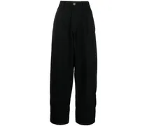 Weite Jeans mit Symbolen - Schwarz