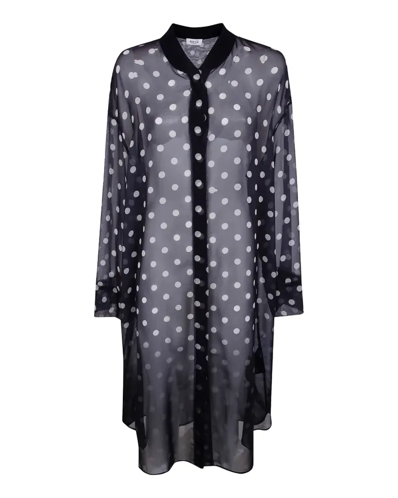 Aviù polka-dot pattern shirt - Schwarz Schwarz