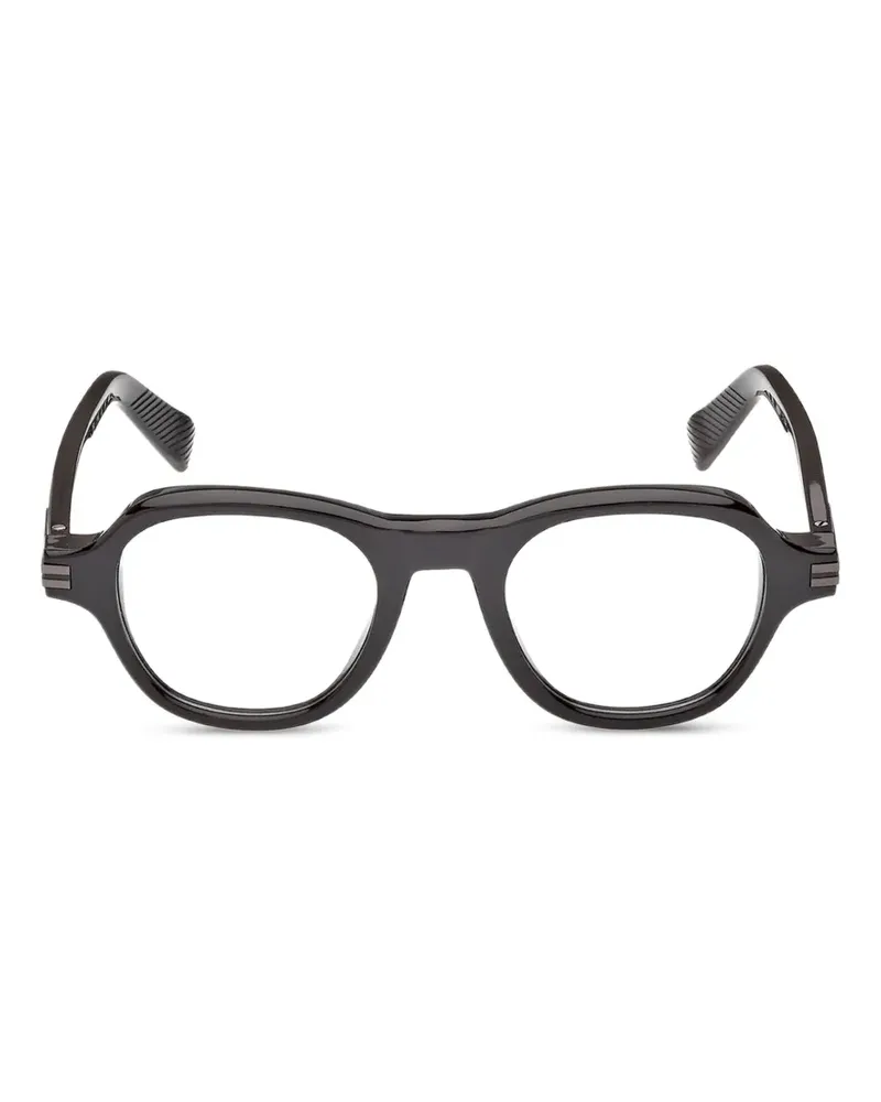 Ermenegildo Zegna Brille mit rundem Gestell - Schwarz Schwarz