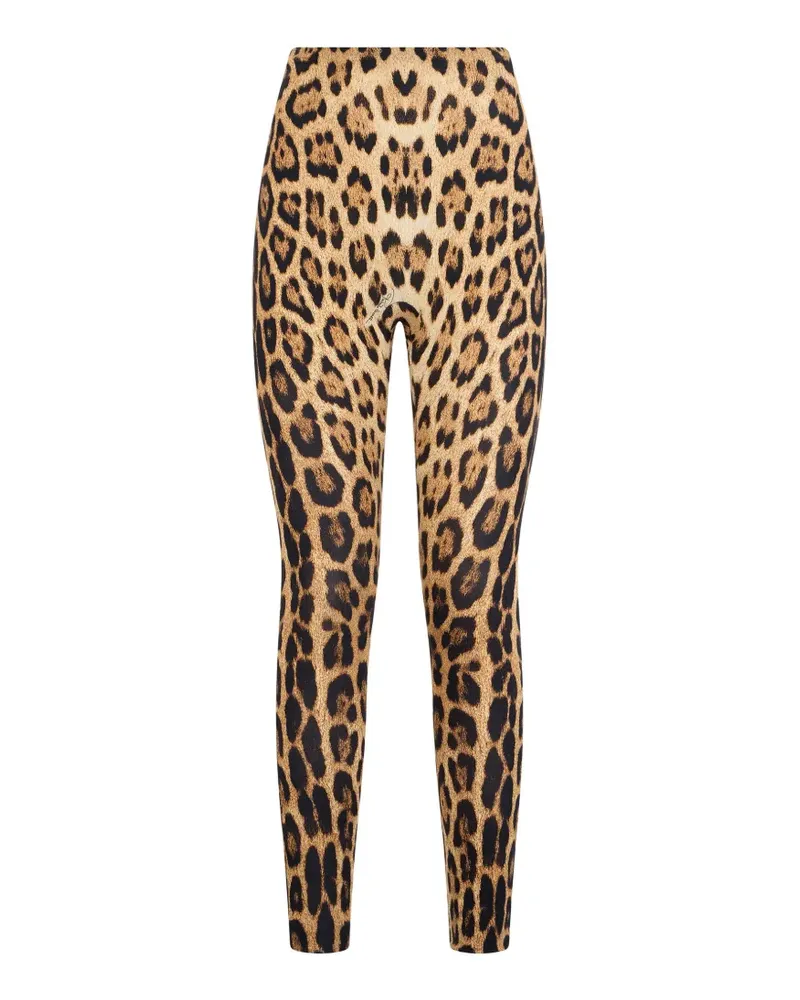 Roberto Cavalli Leggings mit Leoparden-Print - Nude Nude