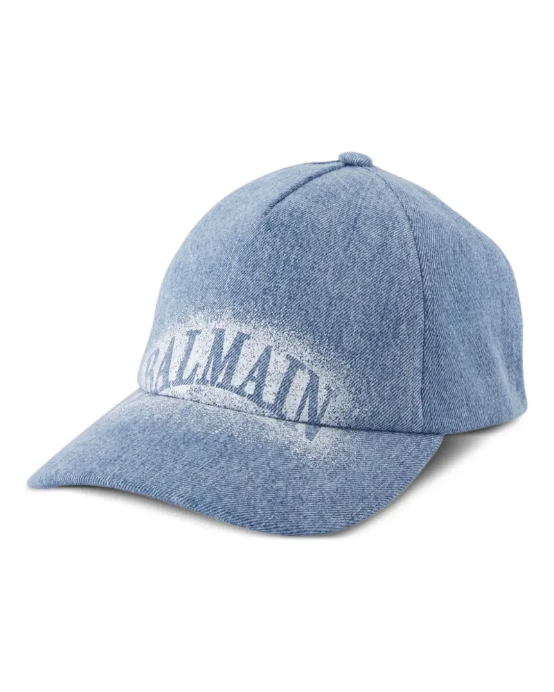 Balmain Baseballkappe mit Logo - Blau Blau