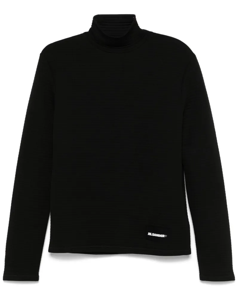 Jil Sander Sweatshirt mit geripptem Effekt - Schwarz Schwarz