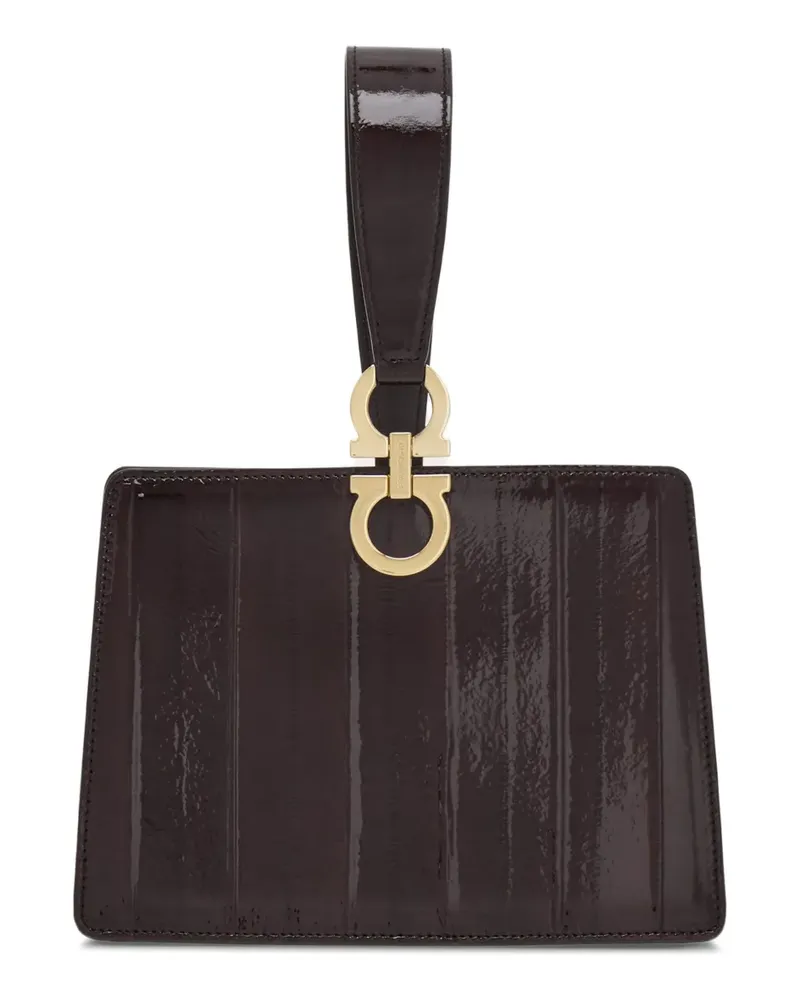 Ferragamo Kleiner Tote Bag mit Gancini-Detail - Braun Braun