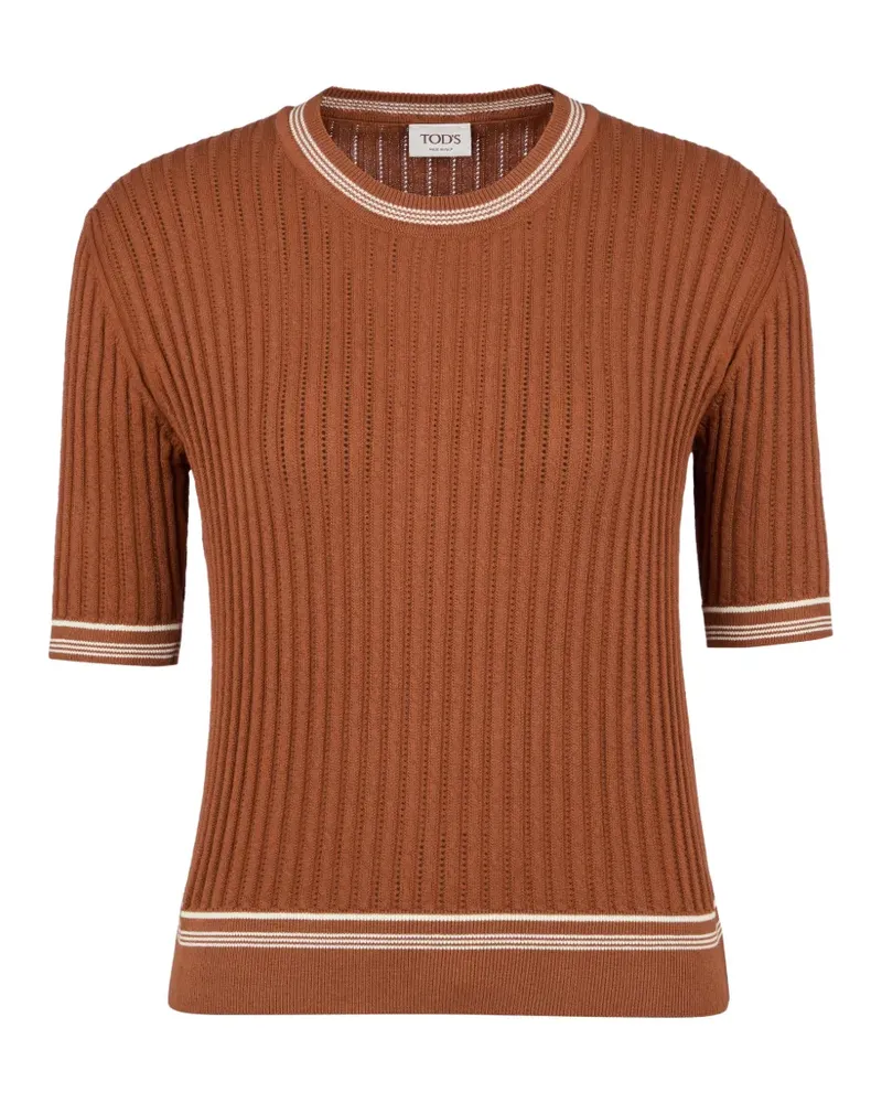 TOD'S Geripptes Oberteil - Braun Braun