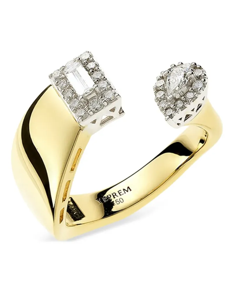 YEPREM Strada diamond stackable ring - Gold Gold