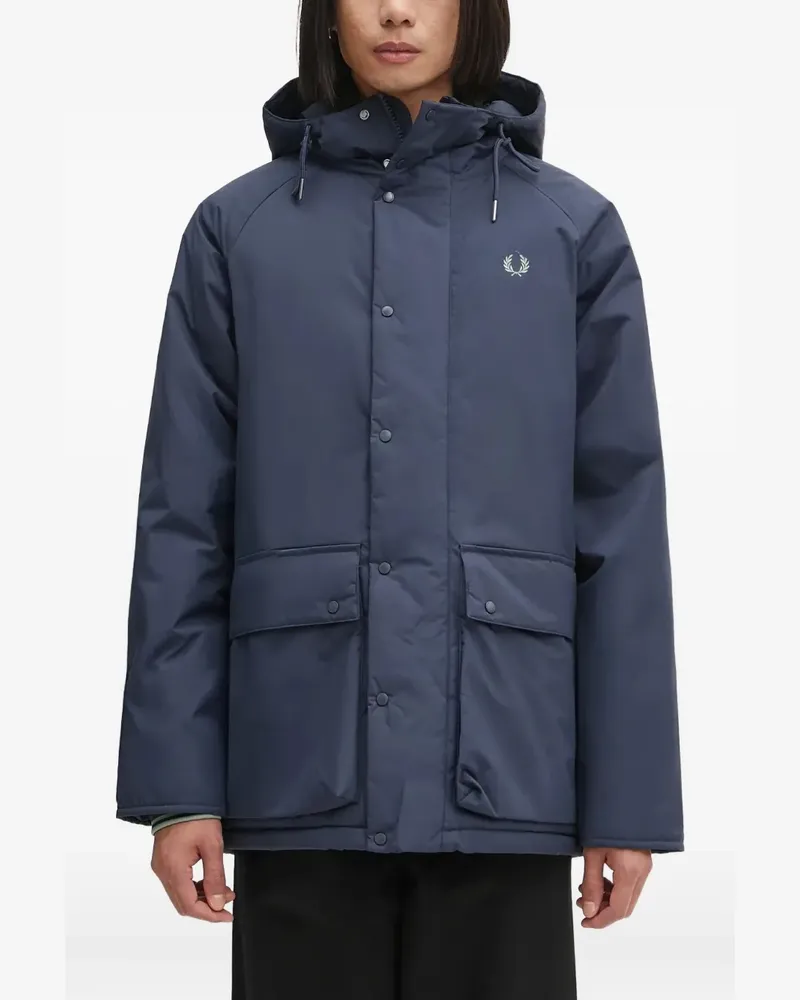 Fred Perry logo-embroidered padded jacket - Blau Blau