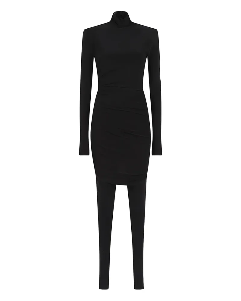 Norma Kamali Diana ruched-detail mini dress - Schwarz Schwarz