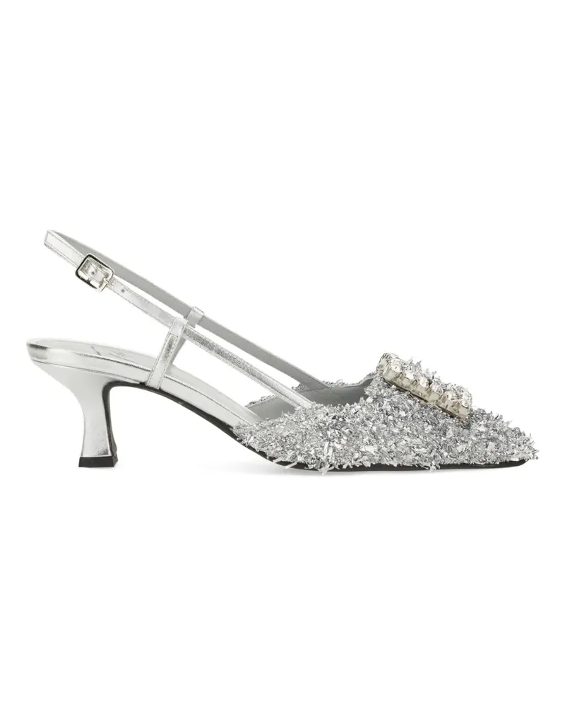 FESTA Milano Stefi Slingback-Pumps 55mm - Silber Silber