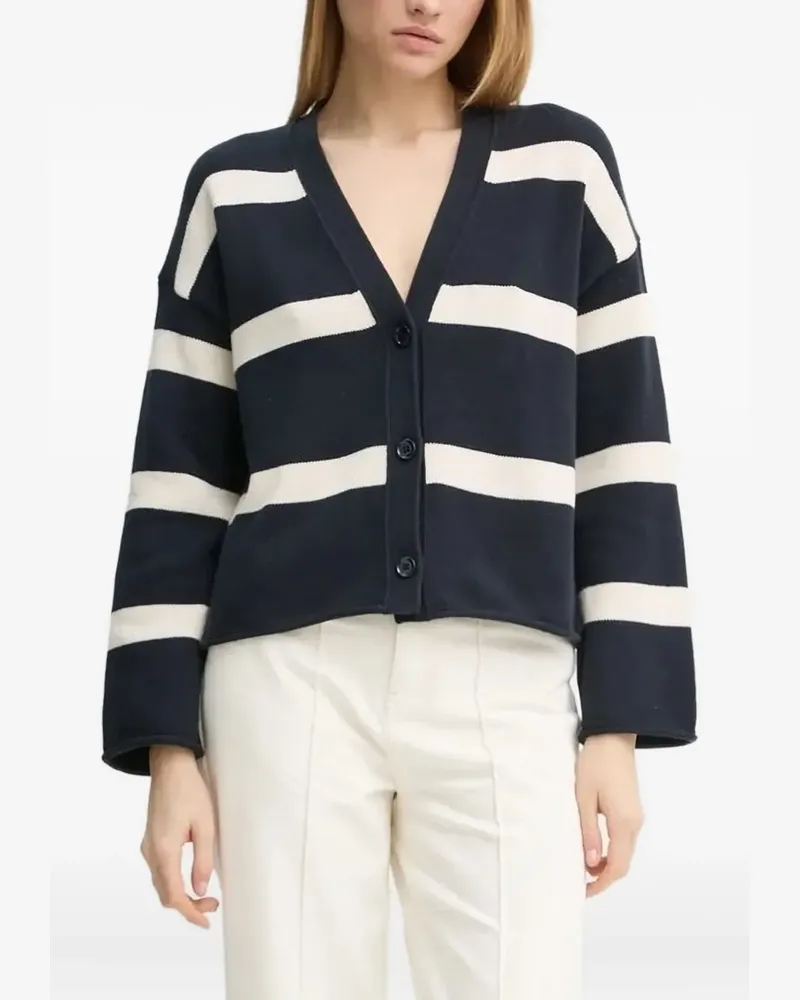 Marc O'Polo Gestreifter Cardigan - Schwarz Schwarz