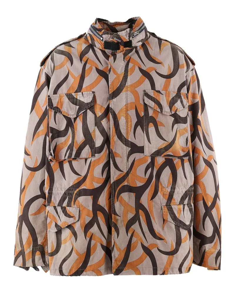 SAINT MXXXXXX tribal-print M65 jacket - Nude Nude