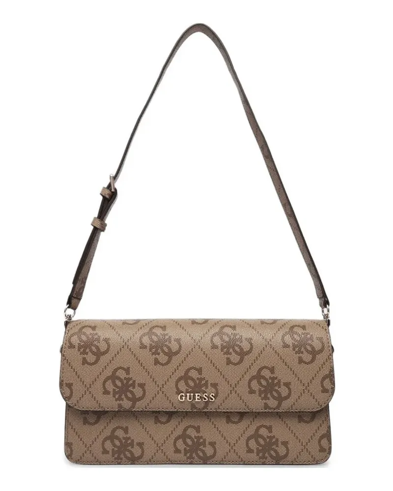 Guess Umhängetasche mit Monogrammmuster - Braun Braun
