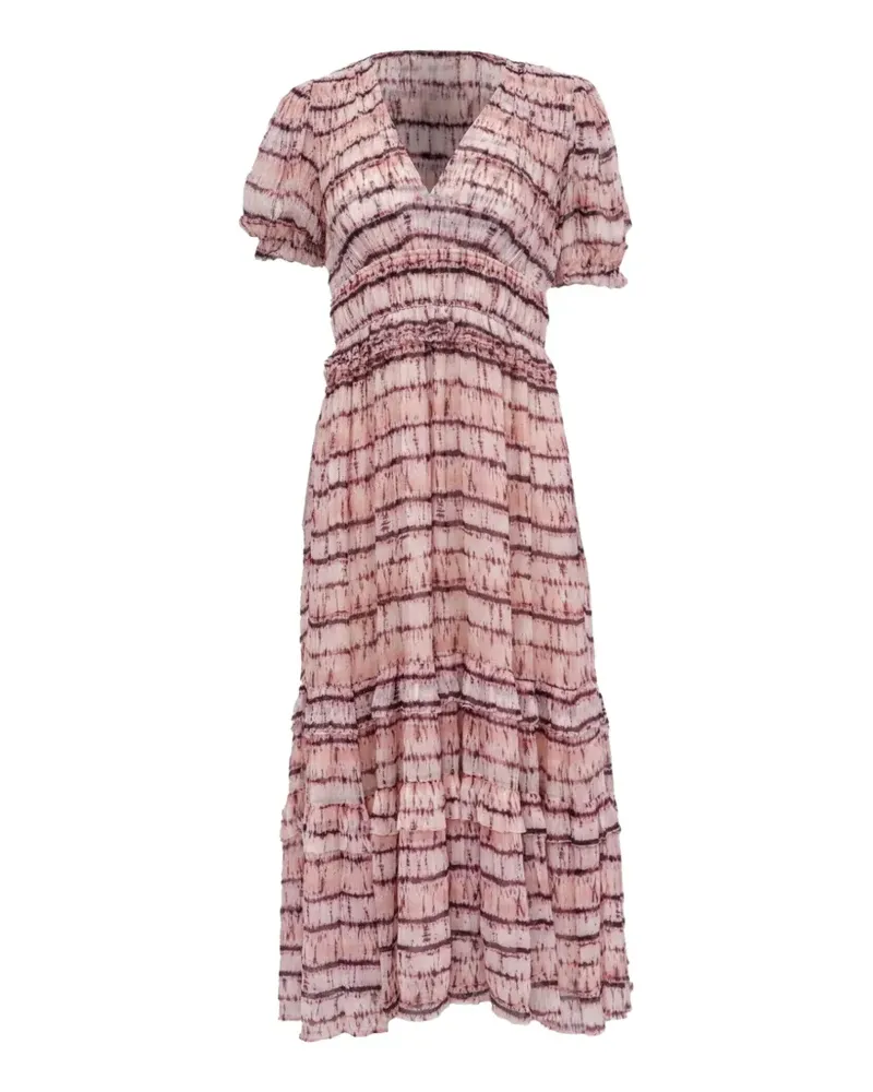 Ulla Johnson Elodie Seidenkleid mit V-Ausschnitt - Rosa Rosa