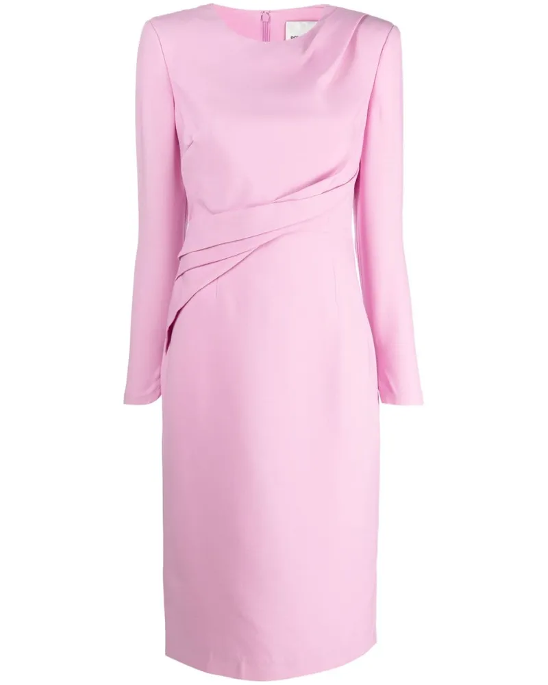 Roland Mouret Drapiertes Midikleid Violett