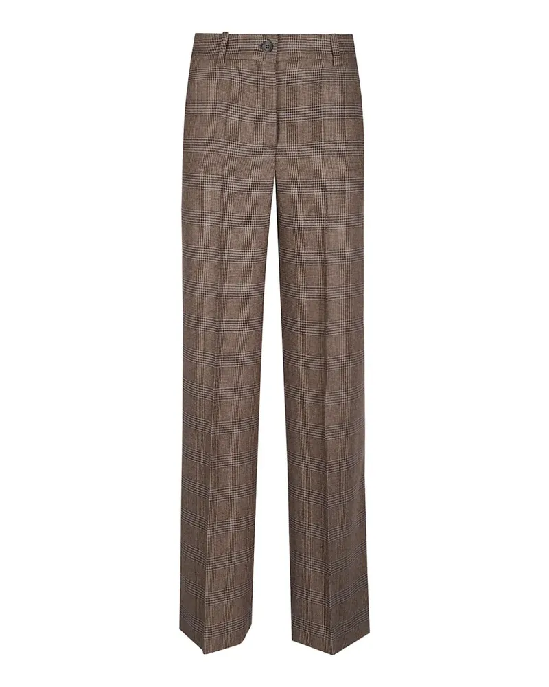 P.A.R.O.S.H. P.A.R.O H. checked tailored trousers - Braun Braun