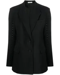 Anna October Blazer aus Krepp mit Hakendetail Schwarz