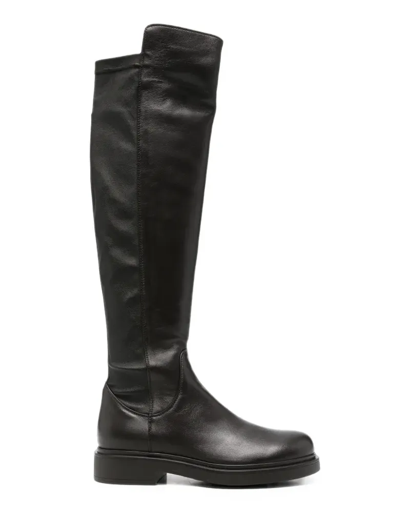 Attilio Giusti Leombruni leather over-the-knee boots - Braun Braun
