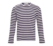 Gestreiftes Langarmshirt - Blau