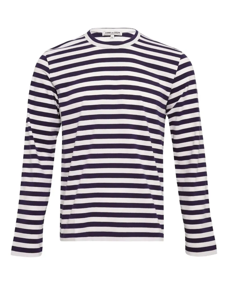 Comme des Garçons Gestreiftes Langarmshirt - Blau Blau