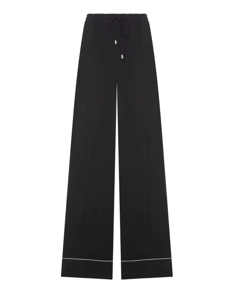 SPORTMAX Paspelierte Hose mit Kordelzug - Schwarz Schwarz