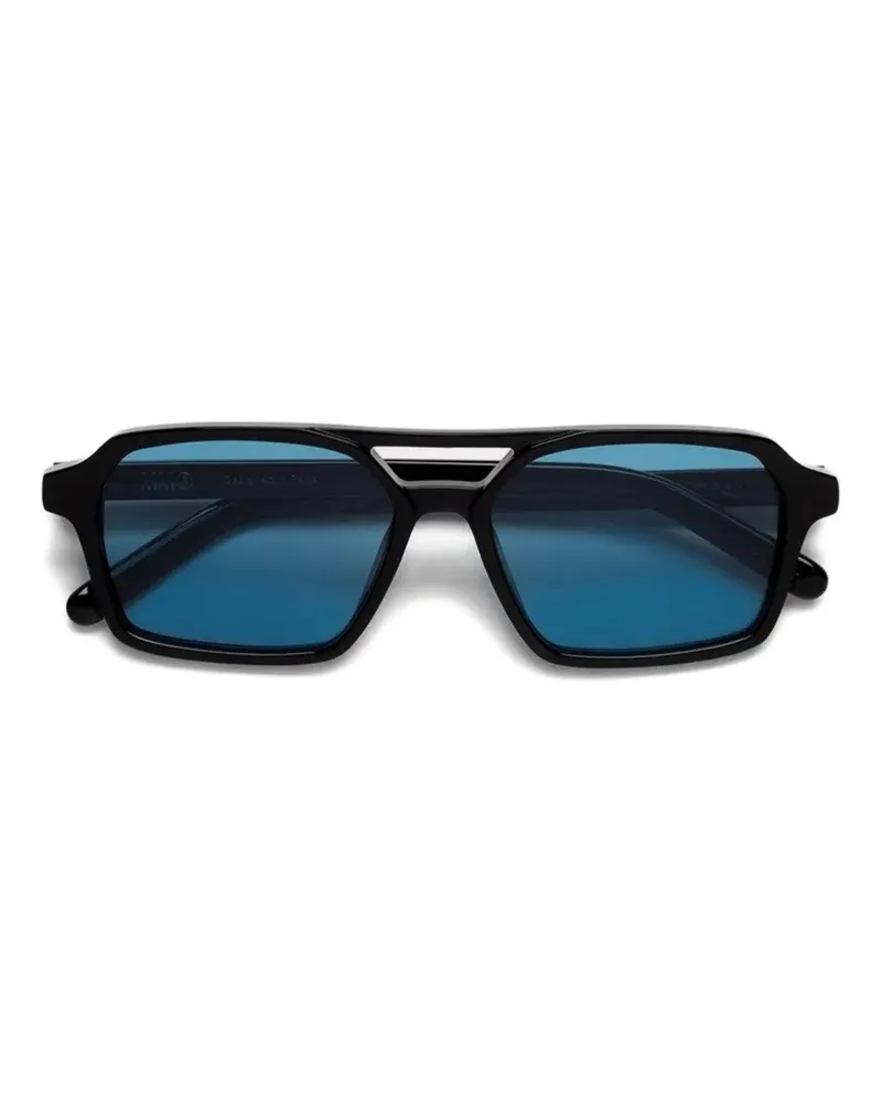 Maison Margiela double-bridge geometric-frame sunglasses - Schwarz Schwarz