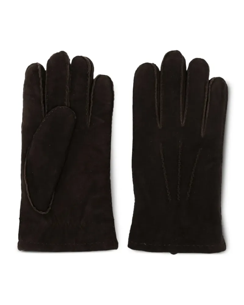 N.Peal Handschuhe aus Wildleder - Braun Braun