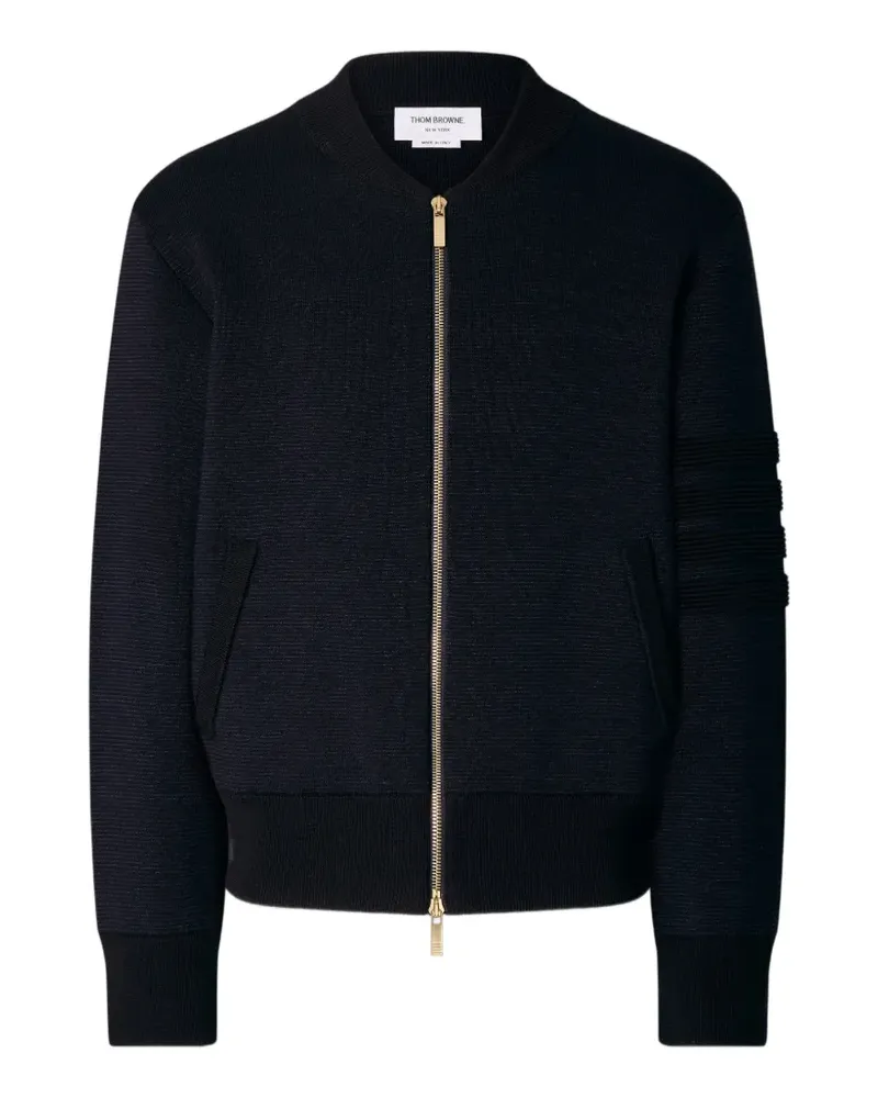 Thom Browne 4-Bar Bomberjacke mit Milano-Stickerei - Grau Grau