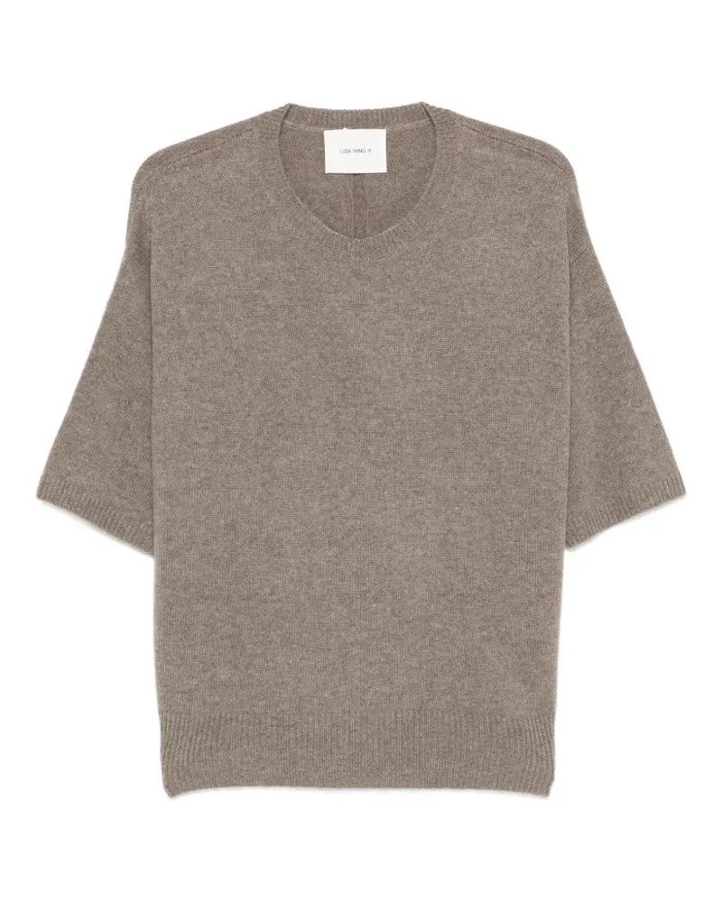 Lisa Yang Gestricktes T-Shirt - Braun Braun
