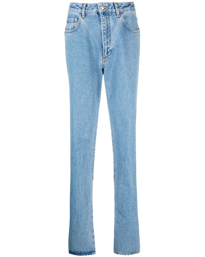 GCDS Bling Jeans mit Cut-Outs Blau