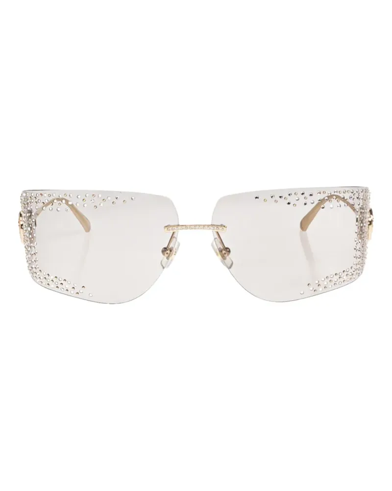 Jimmy Choo crystal-embellished rimless sunglasses - Braun Braun