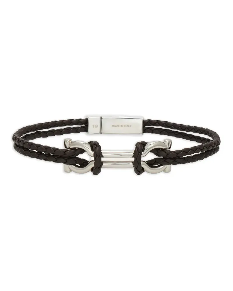 Ferragamo Gancini braided bracelet - Silber Silber