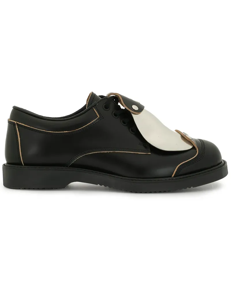 Comme des Garçons Schnürschuhe mit Kontrasteinsatz - Schwarz Schwarz