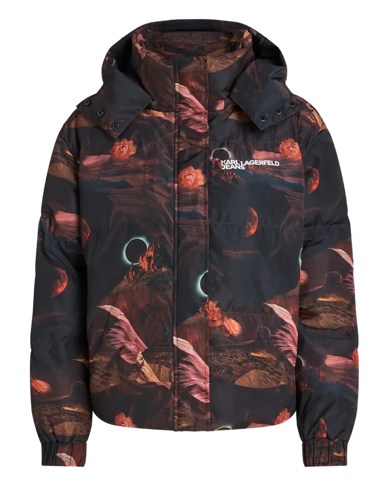 Karl Lagerfeld Steppjacke mit Print - Rot Rot