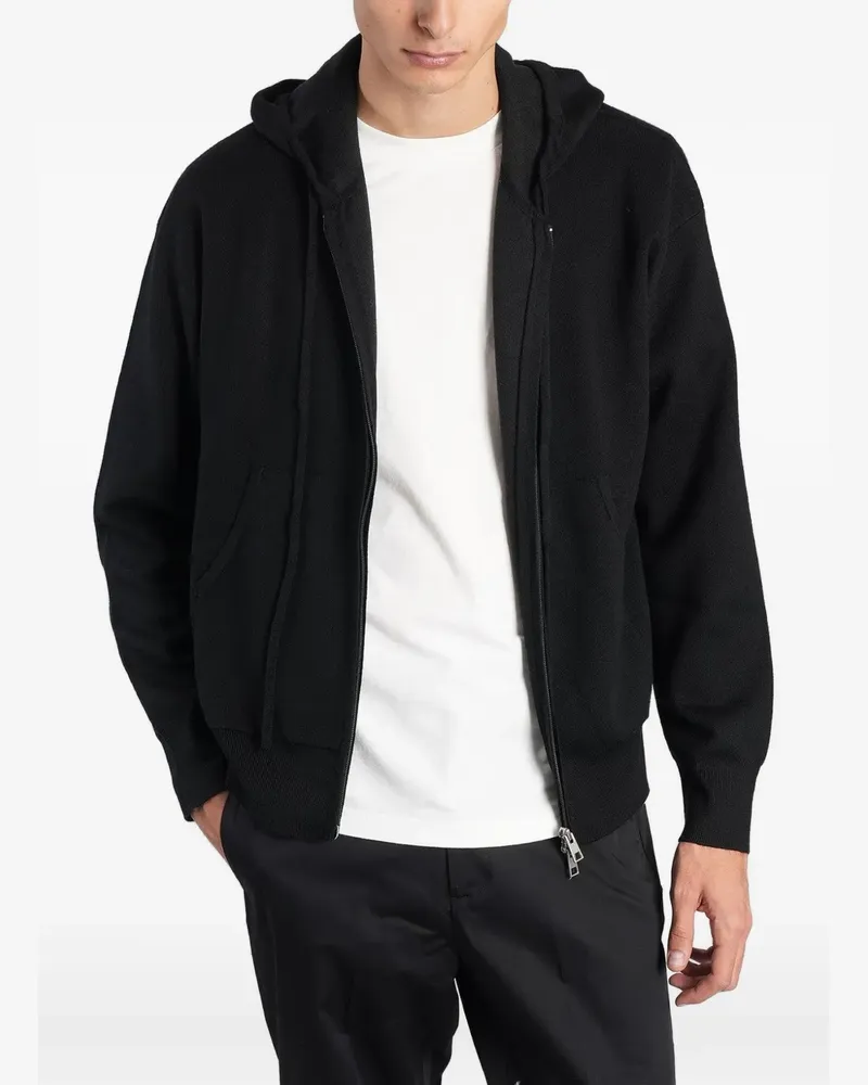 Low Brand zip-up hoodie - Schwarz Schwarz