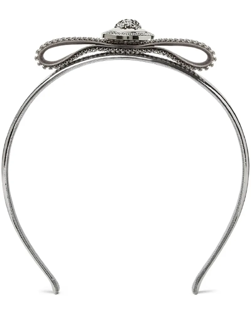 Versace Gianni Metal Mesh Ribbon Haarreif - Silber Silber