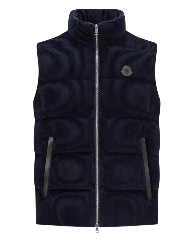 Moncler Wattierte Acrab Weste mit Cordtextur - Blau Blau