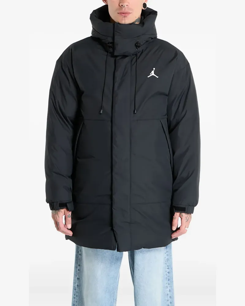 Jordan hooded quilted coat - Schwarz Schwarz