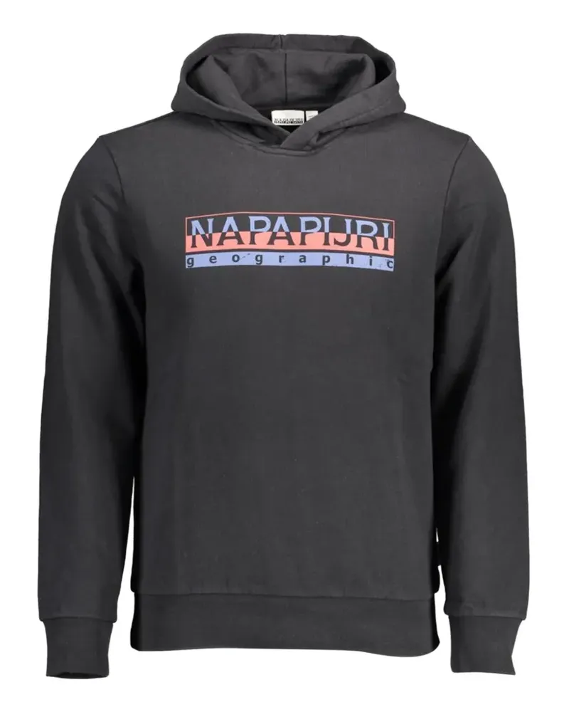 Napapijri Geographic logo-print hoodie - Schwarz Schwarz