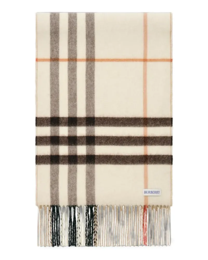 Burberry reversible Check cashmere scarf - Nude Nude