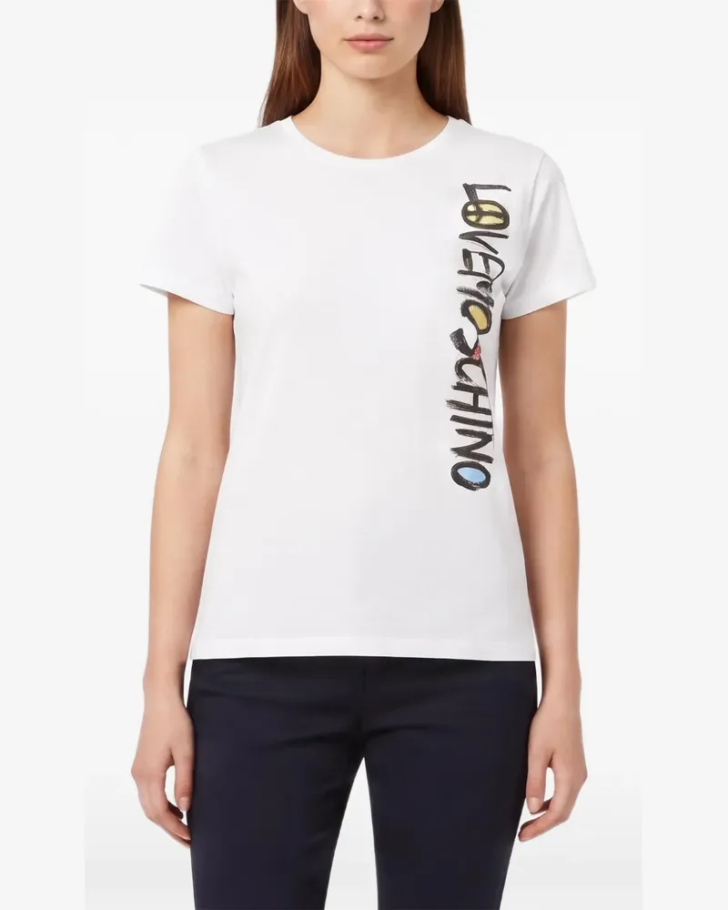 Moschino T-Shirt mit Print - Weiß Weiß