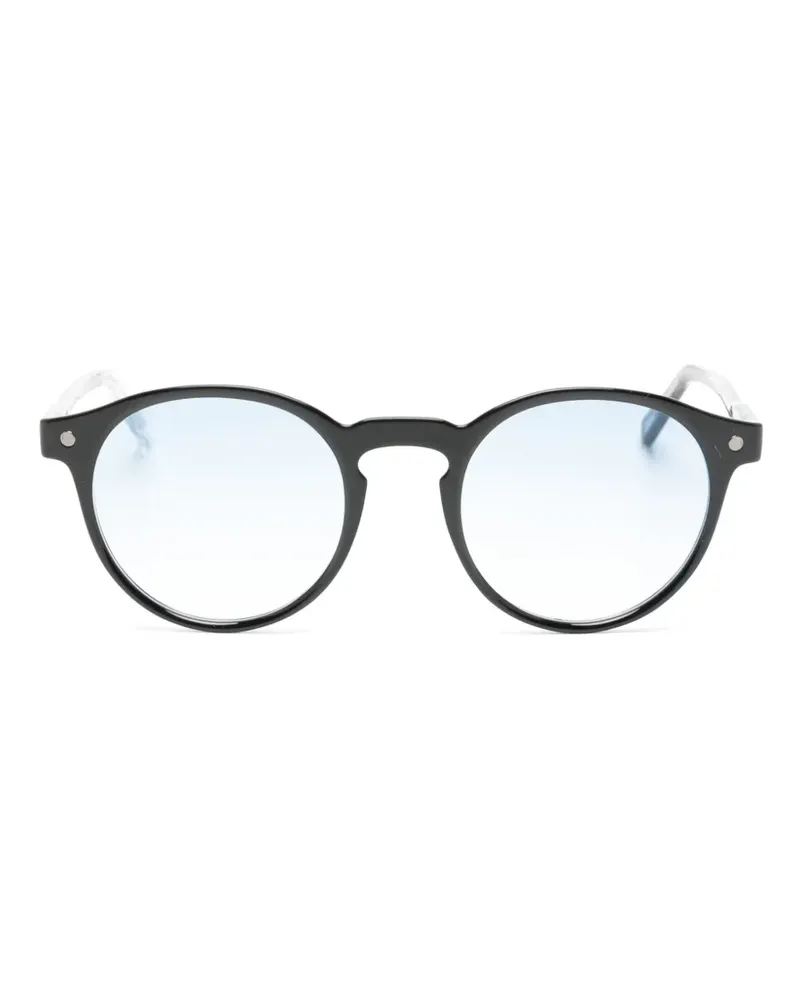 SNOB Milano round-frame glasses - Schwarz Schwarz